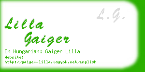 lilla gaiger business card